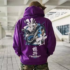 Fashion Men Cool Men Hip Hop Hoodies Japanese Casual Sweatshirts Streetwear Men Women Loose Pullover Harajuku Devil Hoodie Male