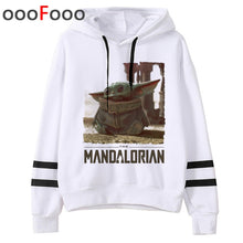 Load image into Gallery viewer, 2020 The Mandalorian New Movie Funny Cartoon Hoodies Men Kawaii Baby Yoda Star Wars Sweatshirt Hip Hop Streetwear Hoody Male