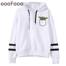 Load image into Gallery viewer, 2020 The Mandalorian New Movie Funny Cartoon Hoodies Men Kawaii Baby Yoda Star Wars Sweatshirt Hip Hop Streetwear Hoody Male