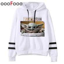 Load image into Gallery viewer, 2020 The Mandalorian New Movie Funny Cartoon Hoodies Men Kawaii Baby Yoda Star Wars Sweatshirt Hip Hop Streetwear Hoody Male