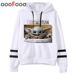 2020 The Mandalorian New Movie Funny Cartoon Hoodies Men Kawaii Baby Yoda Star Wars Sweatshirt Hip Hop Streetwear Hoody Male