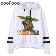 Load image into Gallery viewer, 2020 The Mandalorian New Movie Funny Cartoon Hoodies Men Kawaii Baby Yoda Star Wars Sweatshirt Hip Hop Streetwear Hoody Male