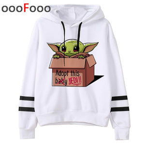 2020 The Mandalorian New Movie Funny Cartoon Hoodies Men Kawaii Baby Yoda Star Wars Sweatshirt Hip Hop Streetwear Hoody Male