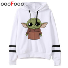 Load image into Gallery viewer, 2020 The Mandalorian New Movie Funny Cartoon Hoodies Men Kawaii Baby Yoda Star Wars Sweatshirt Hip Hop Streetwear Hoody Male