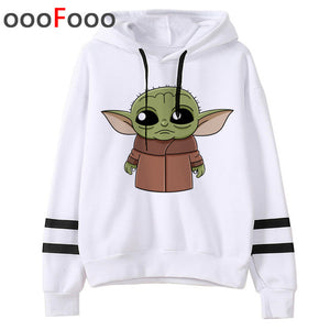 2020 The Mandalorian New Movie Funny Cartoon Hoodies Men Kawaii Baby Yoda Star Wars Sweatshirt Hip Hop Streetwear Hoody Male