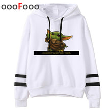 Load image into Gallery viewer, 2020 The Mandalorian New Movie Funny Cartoon Hoodies Men Kawaii Baby Yoda Star Wars Sweatshirt Hip Hop Streetwear Hoody Male