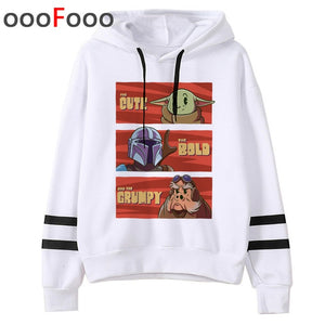 2020 The Mandalorian New Movie Funny Cartoon Hoodies Men Kawaii Baby Yoda Star Wars Sweatshirt Hip Hop Streetwear Hoody Male