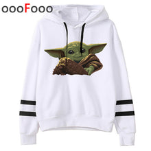 Load image into Gallery viewer, 2020 The Mandalorian New Movie Funny Cartoon Hoodies Men Kawaii Baby Yoda Star Wars Sweatshirt Hip Hop Streetwear Hoody Male