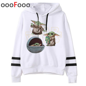 2020 The Mandalorian New Movie Funny Cartoon Hoodies Men Kawaii Baby Yoda Star Wars Sweatshirt Hip Hop Streetwear Hoody Male