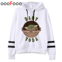 Load image into Gallery viewer, 2020 The Mandalorian New Movie Funny Cartoon Hoodies Men Kawaii Baby Yoda Star Wars Sweatshirt Hip Hop Streetwear Hoody Male