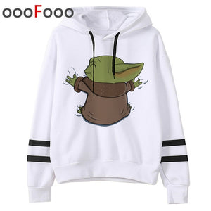 2020 The Mandalorian New Movie Funny Cartoon Hoodies Men Kawaii Baby Yoda Star Wars Sweatshirt Hip Hop Streetwear Hoody Male