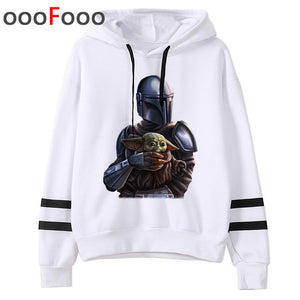 2020 The Mandalorian New Movie Funny Cartoon Hoodies Men Kawaii Baby Yoda Star Wars Sweatshirt Hip Hop Streetwear Hoody Male