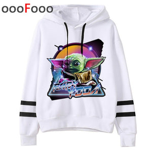 2020 The Mandalorian New Movie Funny Cartoon Hoodies Men Kawaii Baby Yoda Star Wars Sweatshirt Hip Hop Streetwear Hoody Male