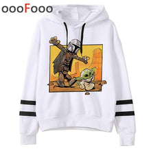 Load image into Gallery viewer, 2020 The Mandalorian New Movie Funny Cartoon Hoodies Men Kawaii Baby Yoda Star Wars Sweatshirt Hip Hop Streetwear Hoody Male