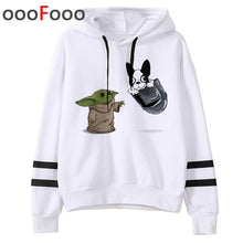 Load image into Gallery viewer, 2020 The Mandalorian New Movie Funny Cartoon Hoodies Men Kawaii Baby Yoda Star Wars Sweatshirt Hip Hop Streetwear Hoody Male