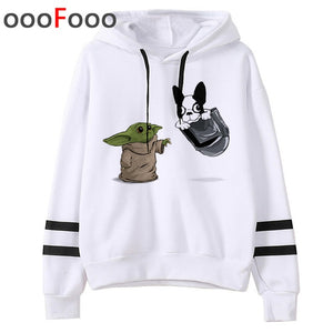 2020 The Mandalorian New Movie Funny Cartoon Hoodies Men Kawaii Baby Yoda Star Wars Sweatshirt Hip Hop Streetwear Hoody Male